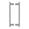 Heritage Brass Door Furniture Satin Nickel / Back to Back Fixing Pack Heritage Brass - Back to Back Door Pull Handle 19mm Round Bar Design 336mm Satin
