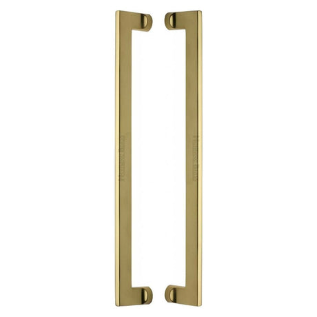 Heritage Brass Door Furniture Polished Brass / Back to Back Fixing Pack Heritage Brass - Back to Back Door Pull Handle Apollo Design 460mm Polished Brass Fi