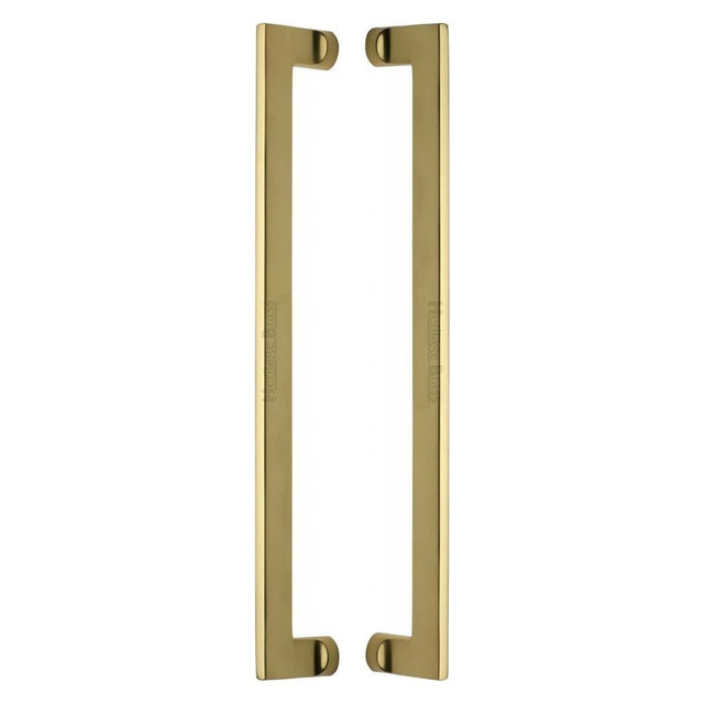Heritage Brass Door Furniture Polished Brass / Back to Back Fixing Pack Heritage Brass - Back to Back Door Pull Handle Apollo Design 460mm Polished Brass Fi