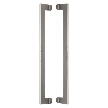 Heritage Brass Door Furniture Satin Nickel / Back to Back Fixing Pack Heritage Brass - Back to Back Door Pull Handle Apollo Design 460mm Satin Nickel F