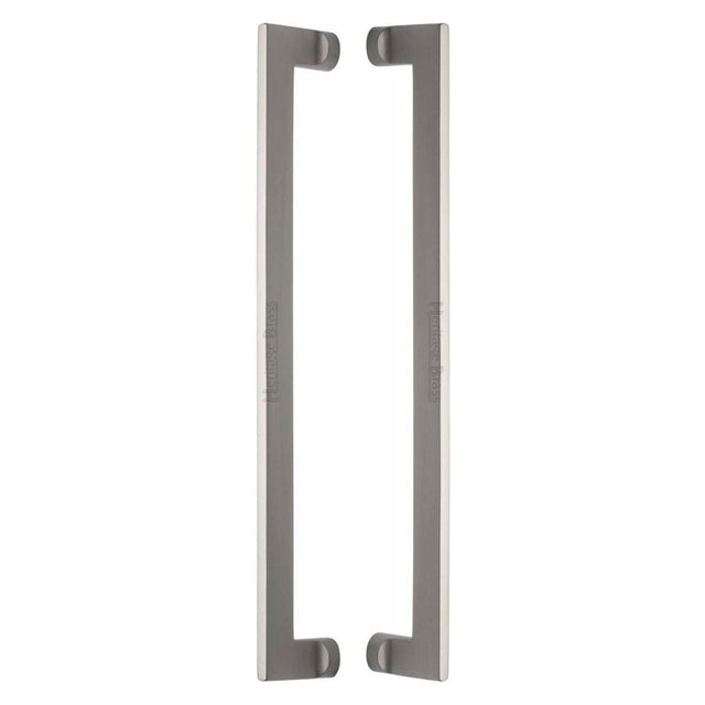 Heritage Brass Door Furniture Satin Nickel / Back to Back Fixing Pack Heritage Brass - Back to Back Door Pull Handle Apollo Design 460mm Satin Nickel F
