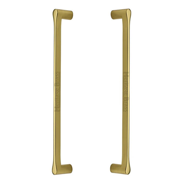 Heritage Brass Door Furniture Polished Brass / Back to Back Fixing Pack Heritage Brass - Back to Back Door Pull Handle Gio Design 484mm Polished Brass Finish