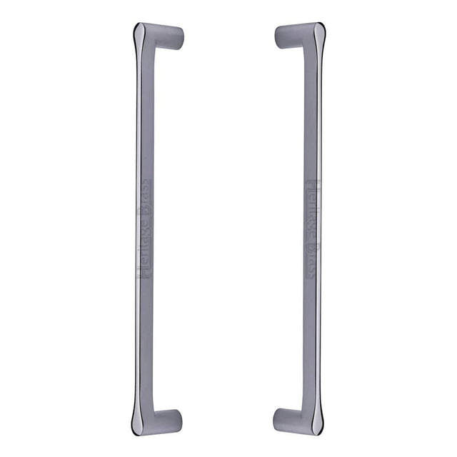 Heritage Brass Door Furniture Polished Chrome / Back to Back Fixing Pack Heritage Brass - Back to Back Door Pull Handle Gio Design 484mm Polished Chrome Finish