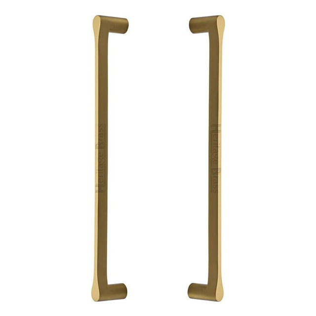 Heritage Brass Door Furniture Satin Brass / Back to Back Fixing Pack Heritage Brass - Back to Back Door Pull Handle Gio Design 484mm Satin Brass Finish