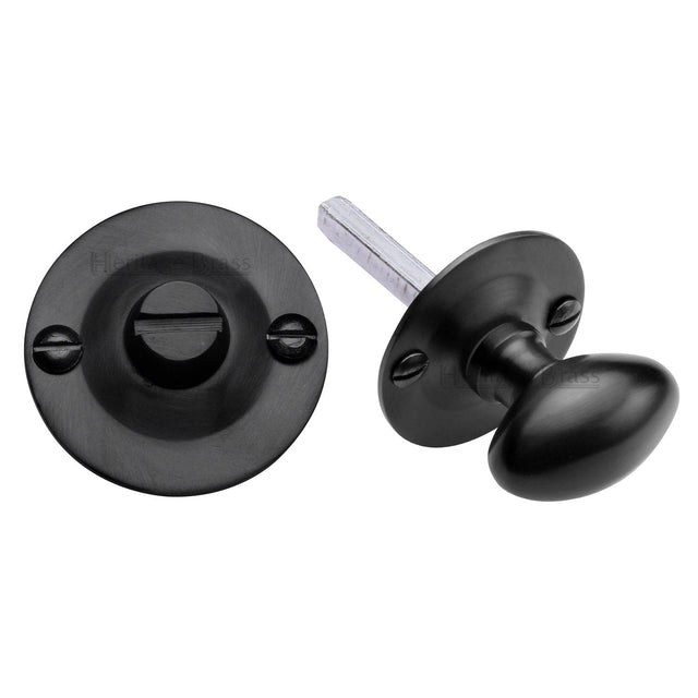 Heritage Brass Door Furniture Matt Black Heritage Brass - Bolt for Privacy in Bathroom or Bedroom Doors - Matt Black