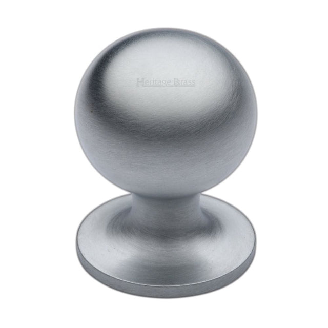 Heritage Brass Cabinet Hardware Satin Chrome / Cabinet Knobs / 38mm Dia. Heritage Brass - Cabinet Knob Ball Design 38mm Satin Chrome Finish