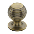 Heritage Brass Cabinet Hardware Antique Brass / Cabinet Knobs / 38mm Dia. Heritage Brass - Cabinet Knob Beehive Design 38mm Antique Brass Finish
