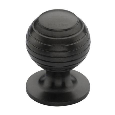 Heritage Brass Cabinet Hardware Matt Bronze / Cabinet Knobs / 38mm Dia. Heritage Brass - Cabinet Knob Beehive Design 38mm Matt Bronze Finish