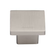 Heritage Brass Cabinet Hardware Satin Nickel / Cabinet Knobs / 40mm Dia. Heritage Brass - Cabinet Knob Classic Square Design 40mm Satin Nickel Finish