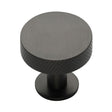 Heritage Brass Cabinet Hardware Matt Bronze / Cabinet Knobs / 38mm Dia. Heritage Brass - Cabinet Knob Disc Knurled Design with Rose 38mm Matt Bronze Fin