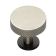 Heritage Brass Cabinet Hardware Matt Bronze/Satin Nickel / Cabinet Knobs / 38mm Dia. Heritage Brass - Cabinet Knob Disc Knurled Design with Rose 38mm Matt Bronze/Sat