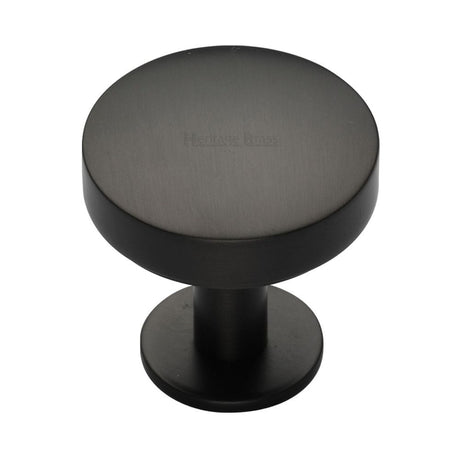Heritage Brass Cabinet Hardware Matt Bronze / Cabinet Knobs / 38mm Dia. Heritage Brass - Cabinet Knob Domed Disc Design with Rose 38mm Matt Bronze Finis