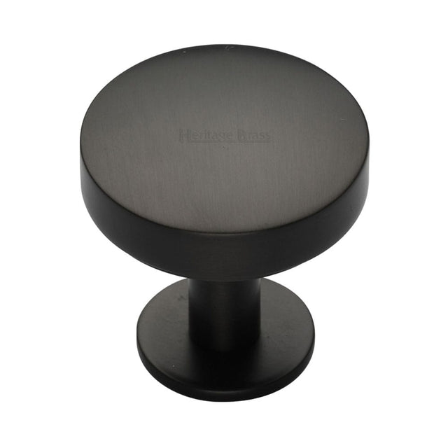 Heritage Brass Cabinet Hardware Matt Bronze / Cabinet Knobs / 38mm Dia. Heritage Brass - Cabinet Knob Domed Disc Design with Rose 38mm Matt Bronze Finis