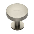 Heritage Brass Cabinet Hardware Satin Nickel / Cabinet Knobs / 38mm Dia. Heritage Brass - Cabinet Knob Domed Disc Design with Rose 38mm Satin Nickel Finis