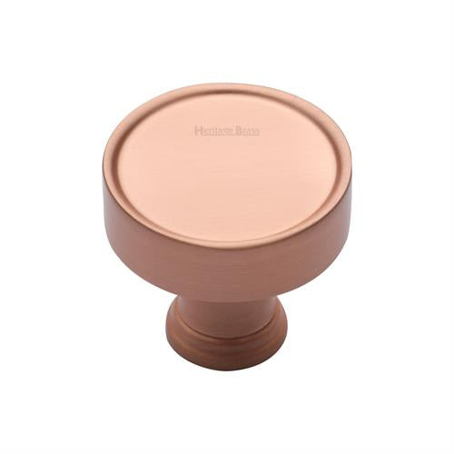 Heritage Brass Cabinet Knob Florence Design 32mm Satin Rose Gold Finish - M.Marcus code C4549-SRG