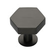 Heritage Brass Cabinet Hardware Matt Bronze / Cabinet Knobs / 38mm Dia. Heritage Brass - Cabinet Knob Hexagon Design with Rose 38mm Matt Bronze Finish