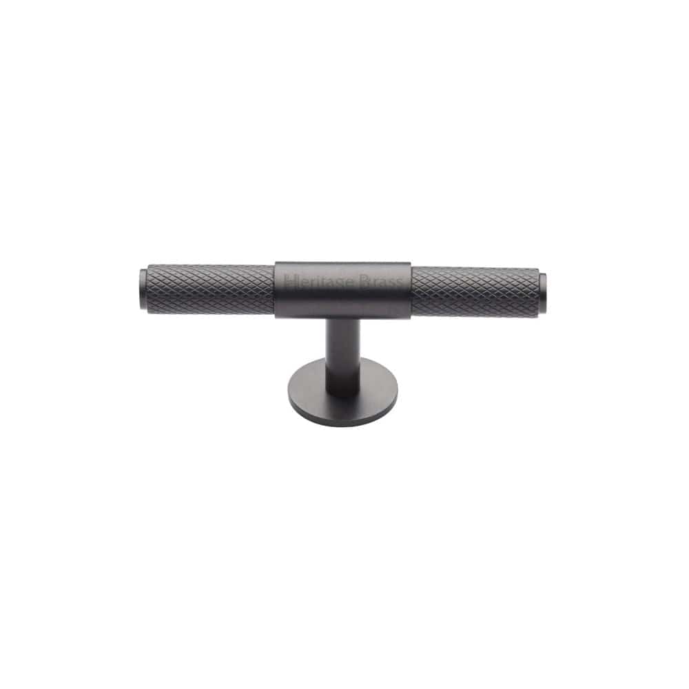 Heritage Brass Cabinet Hardware Matt Bronze / Cabinet Knobs / 60mm Dia. Heritage Brass - Cabinet Knob Knurled Fountain Design 60mm Matt Bronze Finish