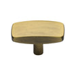 Heritage Brass Cabinet Hardware Antique Brass / Cabinet Knobs / 41mm Dia. Heritage Brass - Cabinet Knob Rectangular Design 41mm Antique Brass Finish