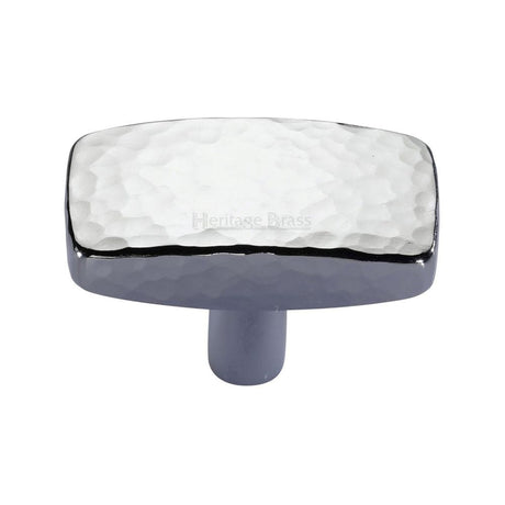 Heritage Brass Cabinet Hardware Polished Chrome / Cabinet Knobs / 47mm Dia. Heritage Brass - Cabinet Knob Rectangular Hammered Design 47mm Polished Chrome Finis