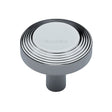 Heritage Brass Cabinet Hardware Polished Chrome / Cabinet Knobs / 38mm Dia. Heritage Brass - Cabinet Knob Ridge Design 38mm Polished Chrome Finish