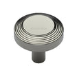 Heritage Brass Cabinet Hardware Polished Nickel / Cabinet Knobs / 38mm Dia. Heritage Brass - Cabinet Knob Ridge Design 38mm Polished Nickel Finish