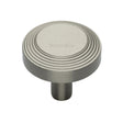 Heritage Brass Cabinet Hardware Satin Nickel / Cabinet Knobs / 38mm Dia. Heritage Brass - Cabinet Knob Ridge Design 38mm Satin Nickel Finish