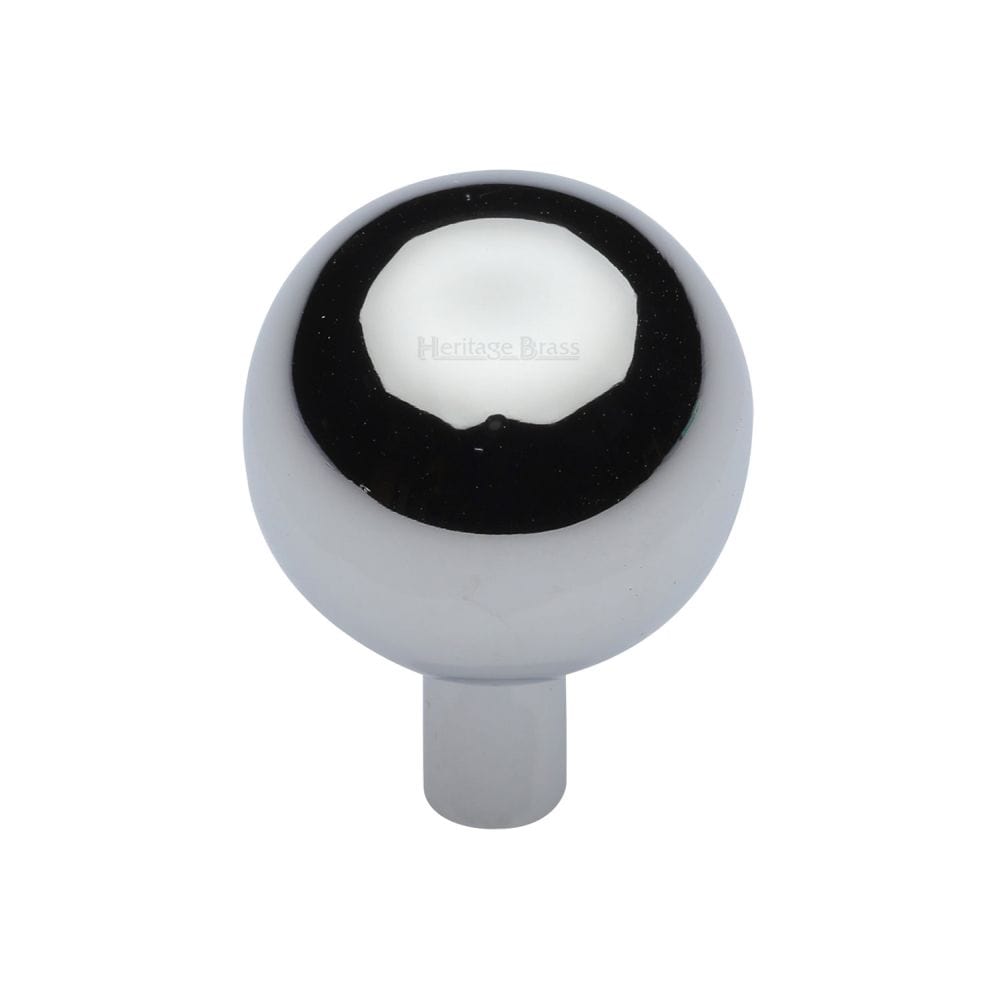 Heritage Brass Cabinet Hardware Polished Chrome / Cabinet Knobs / 28mm Dia. Heritage Brass - Cabinet Knob Sphere Design 28mm Polished Chrome Finish