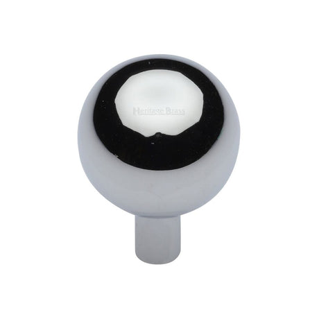 Heritage Brass Cabinet Hardware Polished Chrome / Cabinet Knobs / 28mm Dia. Heritage Brass - Cabinet Knob Sphere Design 28mm Polished Chrome Finish
