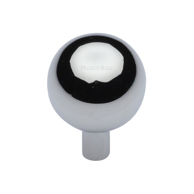 Heritage Brass Cabinet Hardware Polished Chrome / Cabinet Knobs / 28mm Dia. Heritage Brass - Cabinet Knob Sphere Design 28mm Polished Chrome Finish
