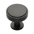 Heritage Brass Cabinet Hardware Matt Bronze / Cabinet Knobs / 38mm Dia. Heritage Brass - Cabinet Knob Stepped Disc Design with Rose 38mm Matt Bronze Fin