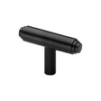 Heritage Brass Cabinet Hardware Matt Black / Cabinet Knobs Heritage Brass - Cabinet Knob Stepped T-Bar Design 45mm Matt Black finish