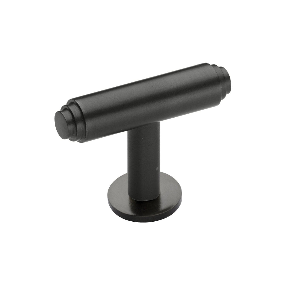 Heritage Brass Cabinet Hardware Matt Bronze / Cabinet T-Pulls / 45mm Dia. Heritage Brass - Cabinet Knob Stepped T-Bar Design with Rose 45mm Matt Bronze Fi