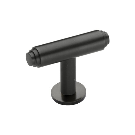 Heritage Brass Cabinet Hardware Matt Bronze / Cabinet T-Pulls / 45mm Dia. Heritage Brass - Cabinet Knob Stepped T-Bar Design with Rose 45mm Matt Bronze Fi