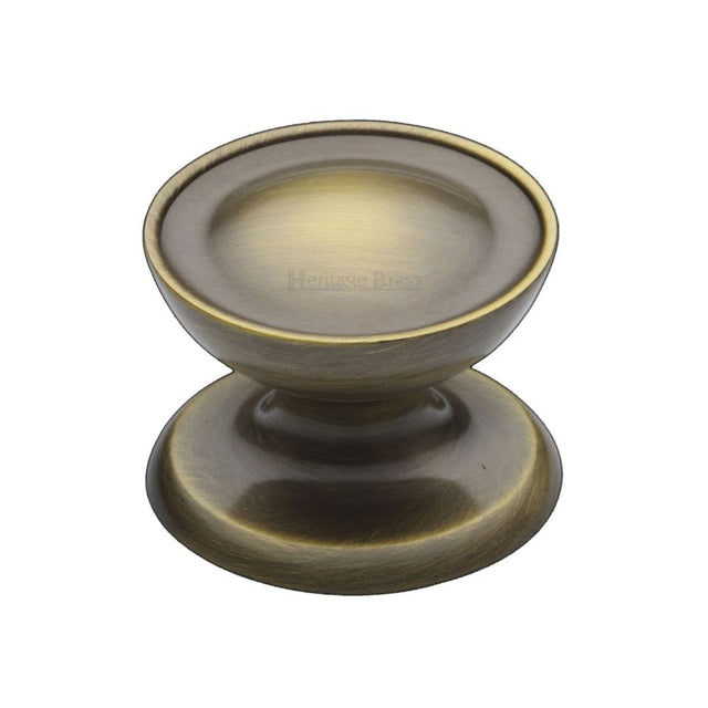 Heritage Brass Cabinet Hardware Antique Brass / Cabinet Knobs / 32mm Dia. Heritage Brass - Cabinet Knob Surrey Design 32mm Antique Brass Finish