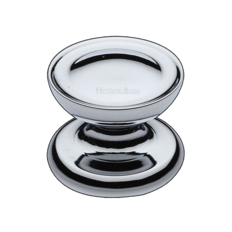 Heritage Brass Cabinet Hardware Polished Chrome / Cabinet Knobs / 32mm Dia. Heritage Brass - Cabinet Knob Surrey Design 32mm Polished Chrome Finish