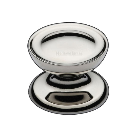 Heritage Brass Cabinet Hardware Polished Nickel / Cabinet Knobs / 32mm Dia. Heritage Brass - Cabinet Knob Surrey Design 32mm Polished Nickel Finish