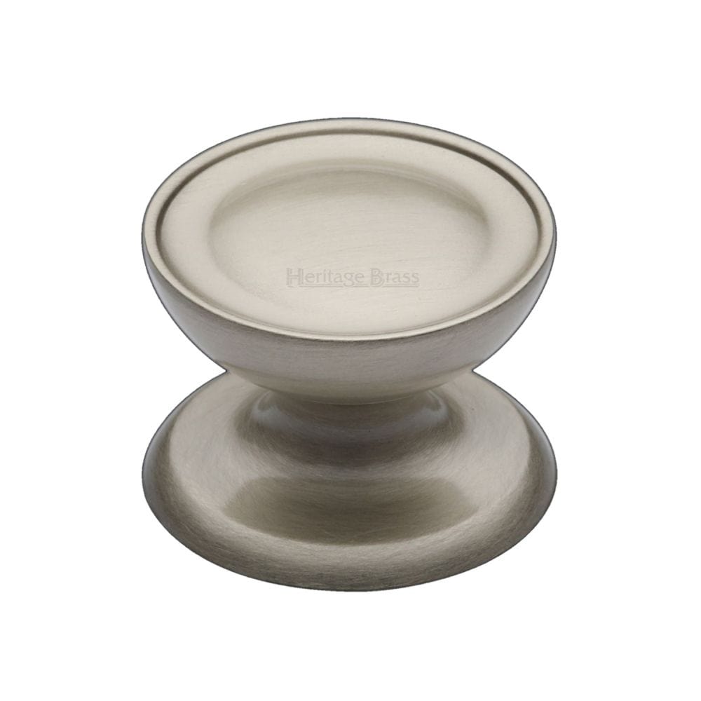 Heritage Brass Cabinet Hardware Satin Nickel / Cabinet Knobs / 32mm Dia. Heritage Brass - Cabinet Knob Surrey Design 32mm Satin Nickel Finish