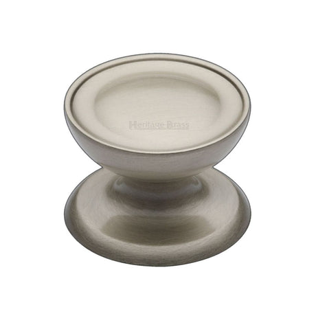 Heritage Brass Cabinet Hardware Satin Nickel / Cabinet Knobs / 32mm Dia. Heritage Brass - Cabinet Knob Surrey Design 32mm Satin Nickel Finish