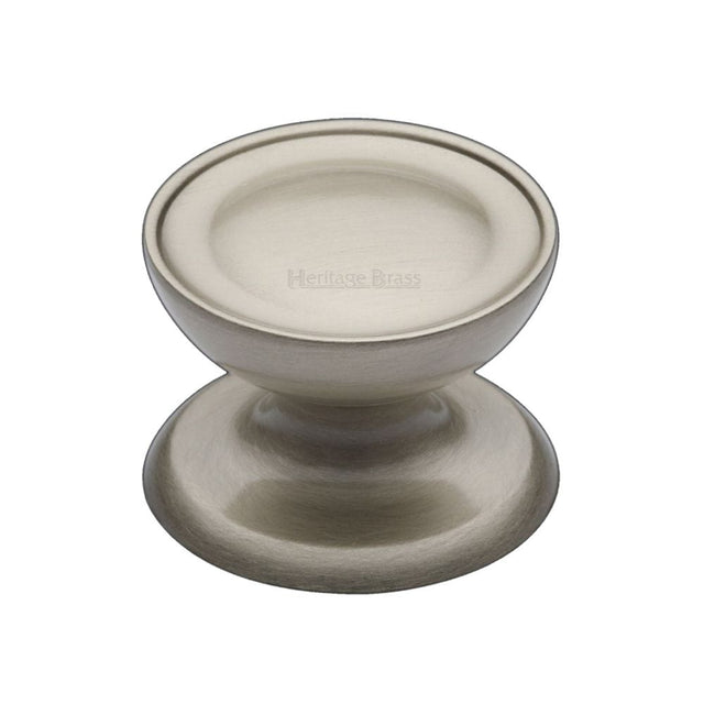 Heritage Brass Cabinet Hardware Satin Nickel / Cabinet Knobs / 32mm Dia. Heritage Brass - Cabinet Knob Surrey Design 32mm Satin Nickel Finish