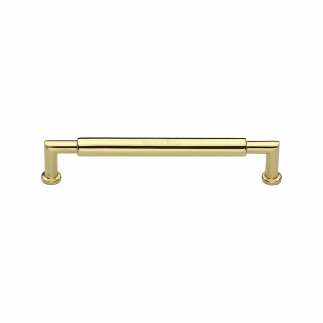 Heritage Brass Cabinet Hardware Polished Brass / Cabinet Pull Handles / 101mm c/c Heritage Brass - Cabinet Pull Bauhaus Round Design 101mm CTC Polished Brass Finish