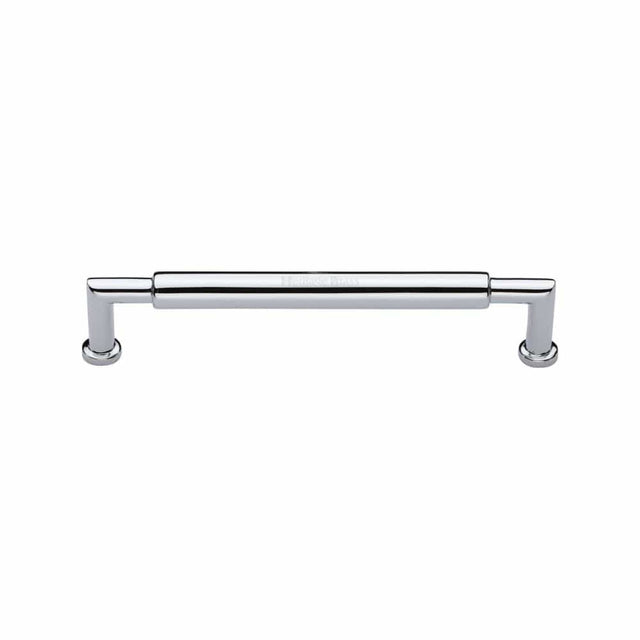 Heritage Brass Cabinet Hardware Polished Chrome / Cabinet Pull Handles / 101mm c/c Heritage Brass - Cabinet Pull Bauhaus Round Design 101mm CTC Polished Chrome Finish