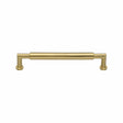 Heritage Brass Cabinet Hardware Satin Brass / Cabinet Pull Handles / 101mm c/c Heritage Brass - Cabinet Pull Bauhaus Round Design 101mm CTC Satin Brass Finish