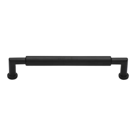Heritage Brass Cabinet Hardware Matt Black / Cabinet Pull Handles / 203mm c/c Heritage Brass - Cabinet Pull Bauhaus Round Design 203mm CTC Matt Black Finish