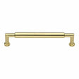 Heritage Brass Cabinet Hardware Polished Brass / Cabinet Pull Handles / 203mm c/c Heritage Brass - Cabinet Pull Bauhaus Round Design 203mm CTC Polished Brass Finish
