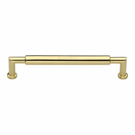 Heritage Brass Cabinet Hardware Polished Brass / Cabinet Pull Handles / 203mm c/c Heritage Brass - Cabinet Pull Bauhaus Round Design 203mm CTC Polished Brass Finish