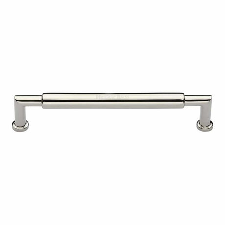 Heritage Brass Cabinet Hardware Polished Nickel / Cabinet Pull Handles / 203mm c/c Heritage Brass - Cabinet Pull Bauhaus Round Design 203mm CTC Polished Nickel Finish