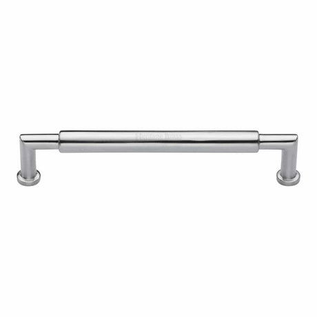 Heritage Brass Cabinet Hardware Satin Chrome / Cabinet Pull Handles / 203mm c/c Heritage Brass - Cabinet Pull Bauhaus Round Design 203mm CTC Satin Chrome Finish