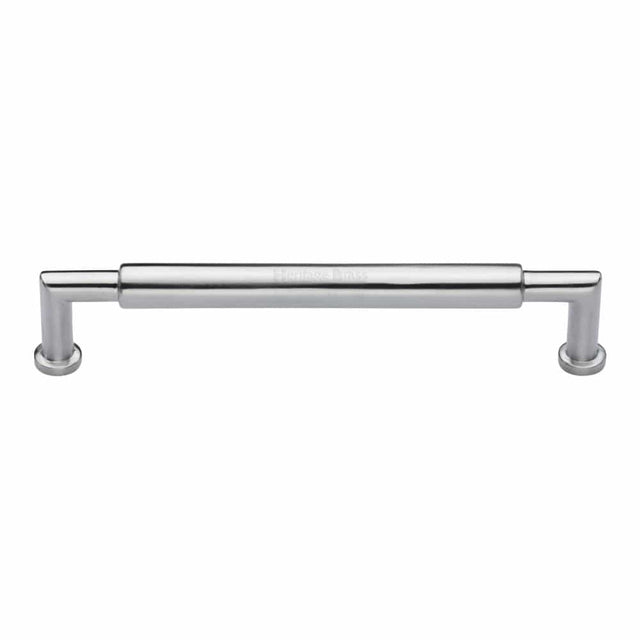 Heritage Brass Cabinet Hardware Satin Chrome / Cabinet Pull Handles / 203mm c/c Heritage Brass - Cabinet Pull Bauhaus Round Design 203mm CTC Satin Chrome Finish