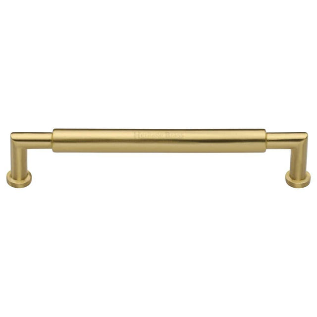 Heritage Brass Cabinet Hardware Satin Brass / Cabinet Pull Handles / 254mm c/c Heritage Brass - Cabinet Pull Bauhaus Round Design 254mm CTC Satin Brass Finish