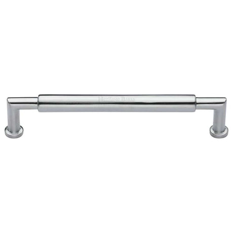 Heritage Brass Cabinet Hardware Satin Chrome / Cabinet Pull Handles / 254mm c/c Heritage Brass - Cabinet Pull Bauhaus Round Design 254mm CTC Satin Chrome Finish